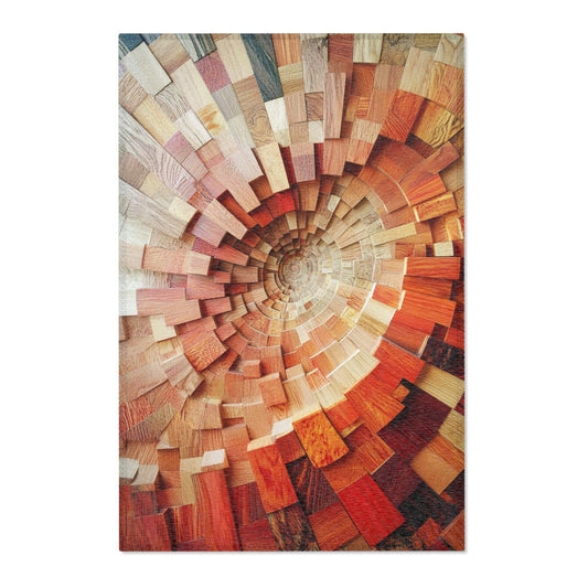 Woodgrain - Abstract Geometric Area Rug