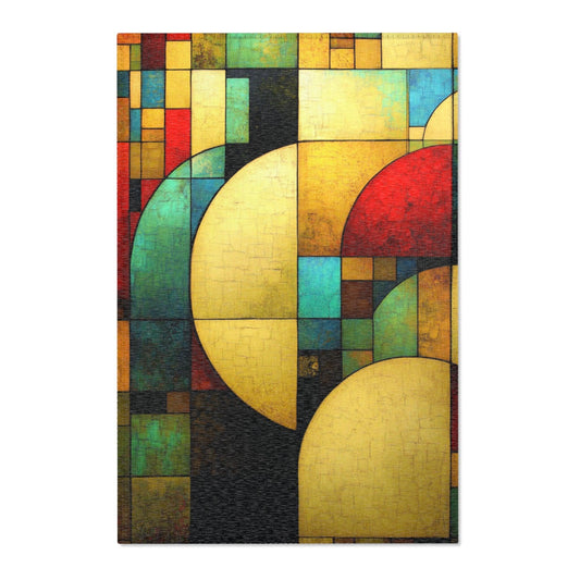 Abstract Geometric Area Rug - Stacked