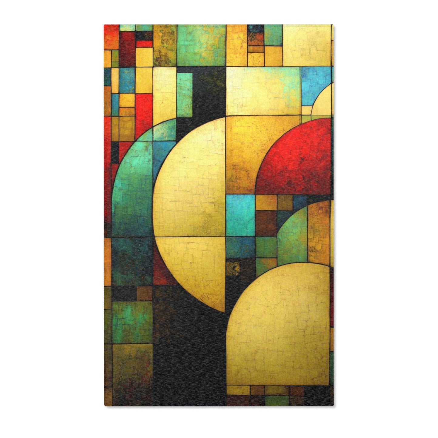 Abstract Geometric Area Rug - Stacked